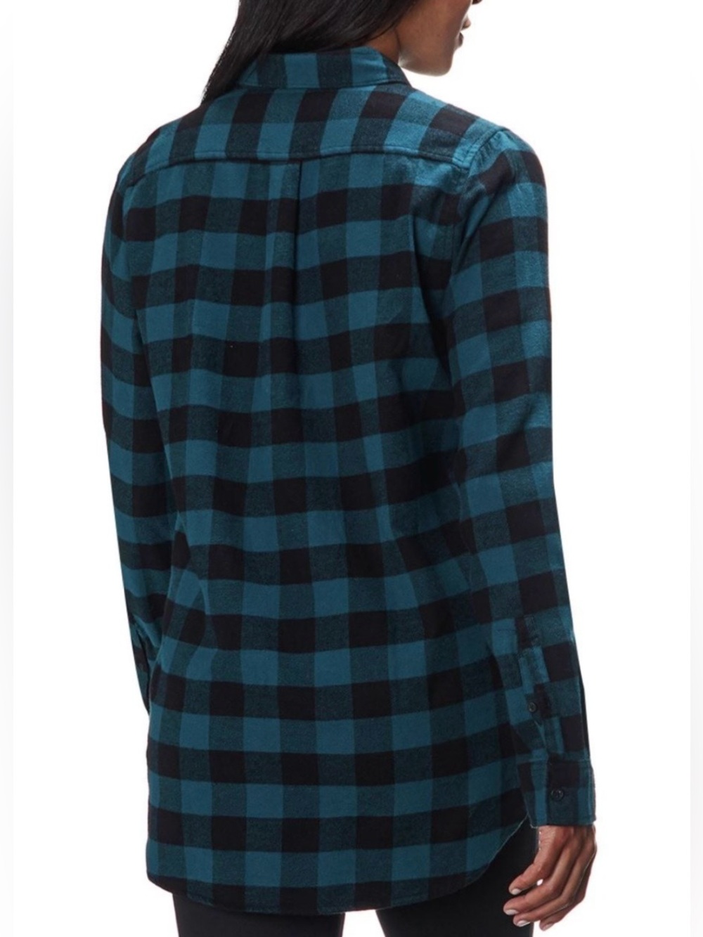 Woolrich Pemberton Boyfriend Cotton Flannel Button Down Shirt Buffalo Check Sz L - Picture 2 of 12